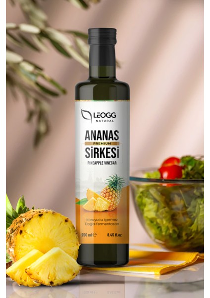 Ananas Detox Sirkesi Doğal Fermantasyon Ödem Atmayı Destekleyici 250 ml indirimleri