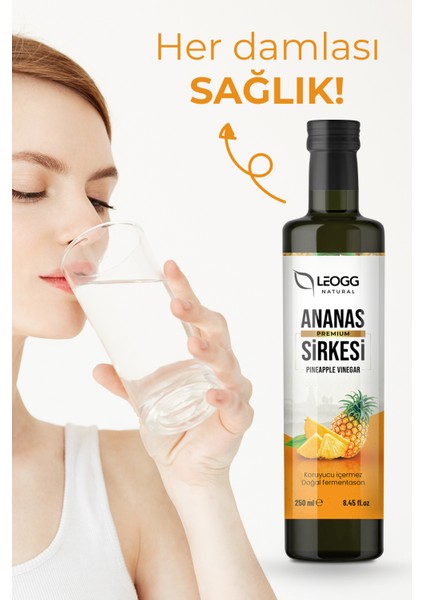 Ananas Detox Sirkesi Doğal Fermantasyon Ödem Atmayı Destekleyici 250 ml