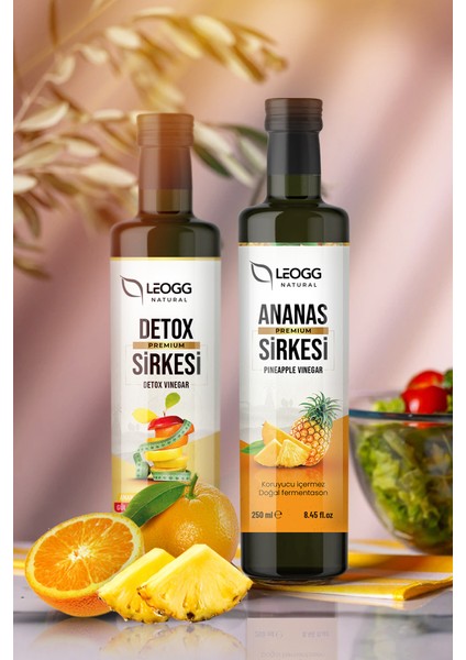 Ananas Detox Sirkesi Doğal Fermantasyon Ödem Atmayı Destekleyici 250 ml
