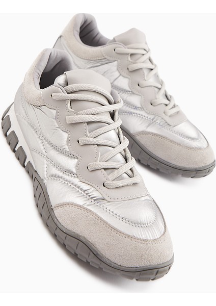 Leen Gri Paraşüt Kumaşlı Kadın Sneakers