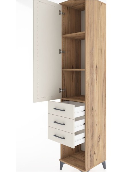 Hyperion Dolap 3 Raflı 3 Çekmeceli Tek Kapaklı 44X44X221 Çam-Aytaşı indirimleri