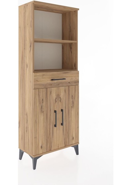 Arges Dolap 3 Raflı Tek Çekmeceli 2 Kapaklı 60X30X163 Çam-Çam fiyatları