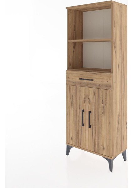 Arges Dolap 3 Raflı Tek Çekmeceli 2 Kapaklı 60X30X163 Çam-Çam modelleri