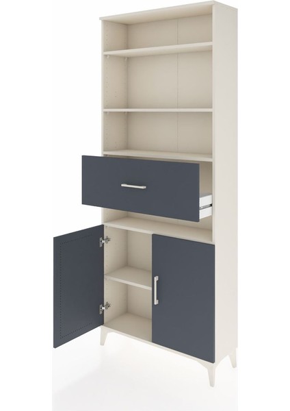 Arges Dolap 5 Raflı Tek Çekmeceli 2 Kapaklı 88X30X221 Aytaşı-Antrasit fırsatları
