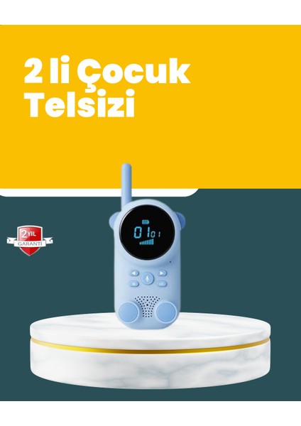 LCD Ekranlı Çocuk Telsizi – Iki Yönlü Ses, 1-3 Km Çekim Mesafesi
