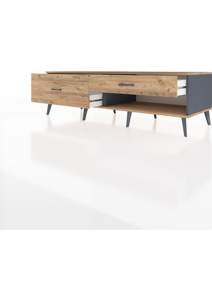 Kronos Tv Ünitesi 2 Çekmeceli 176X59X51 Antrasit-Çam/çam modelleri