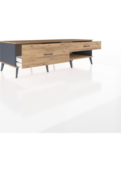 Kronos Tv Ünitesi 2 Çekmeceli 176X59X51 Antrasit-Çam/çam indirimleri