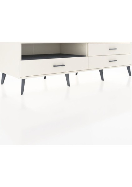 Kronos Tv Ünitesi Tek Raflı 3 Çekmeceli 176X59X51 Aytaşı-Antrasit/aytaşı fiyatları