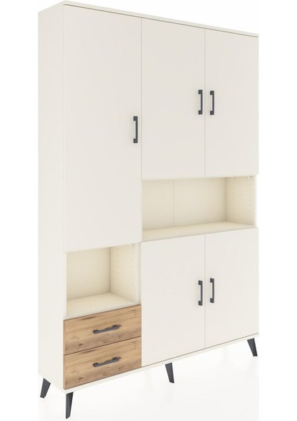 Arges Dolap 10 Raflı 2 Çekmeceli 5 Kapaklı 132X30X195 Aytaşı-Aytaşı/çam fiyatları