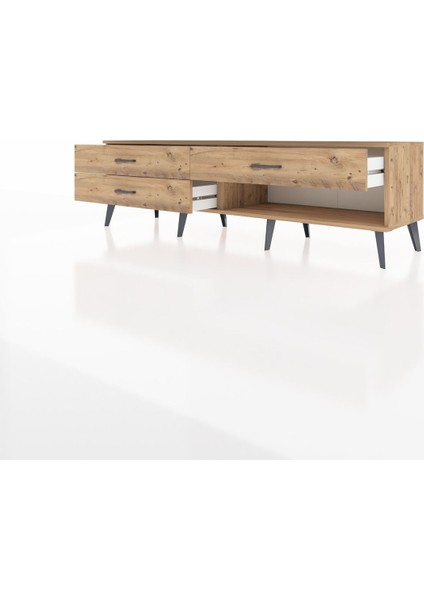 Hyperion Tv Ünitesi 3 Çekmeceli 176X44X51 Çam-Çam/çam modelleri
