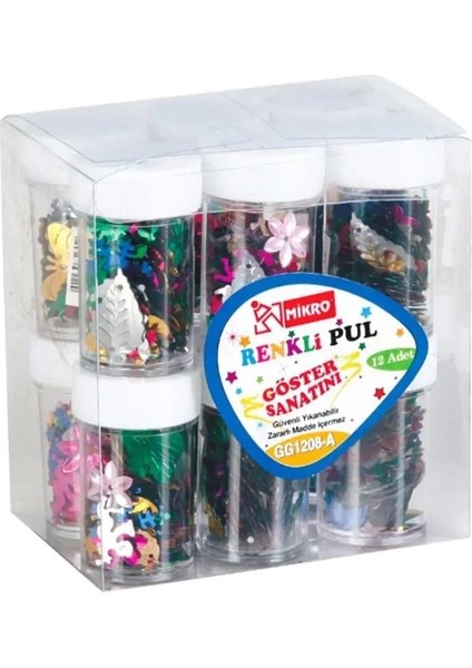 Mikro Renkli Pul GG-1208-D 12’li Kutu