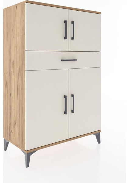 Hyperion Dolap 2 Raflı Tek Çekmeceli 4 Kapaklı 88X44X134 Çam-Aytaşı fiyatları
