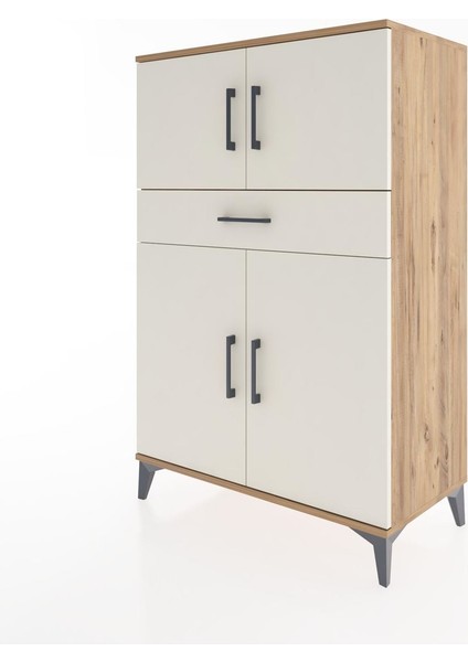 Hyperion Dolap 2 Raflı Tek Çekmeceli 4 Kapaklı 88X44X134 Çam-Aytaşı modelleri