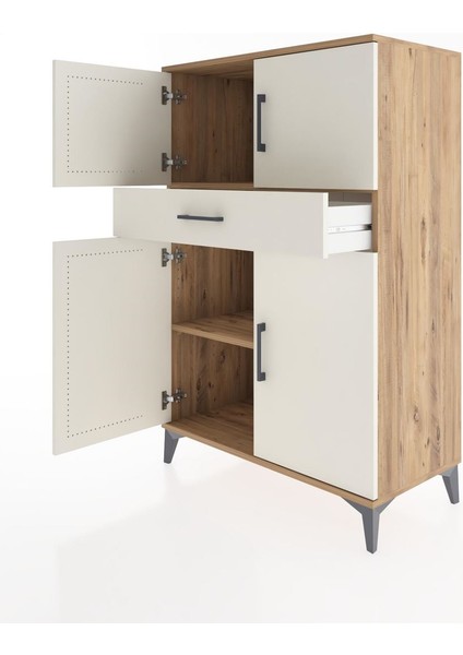 Hyperion Dolap 2 Raflı Tek Çekmeceli 4 Kapaklı 88X44X134 Çam-Aytaşı fırsatları