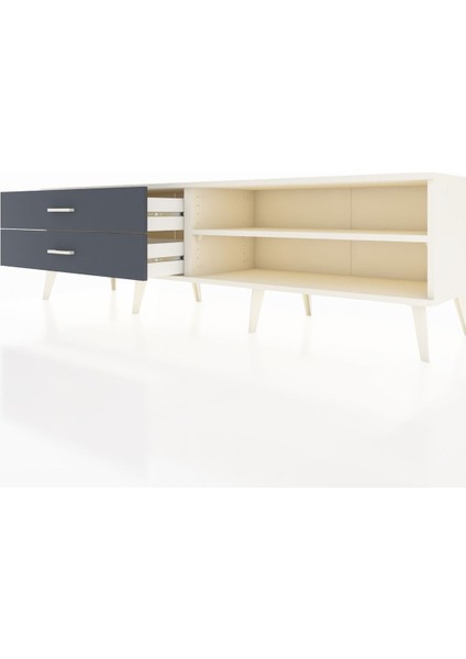 Hyperion Tv Ünitesi Tek Raflı 2 Çekmeceli 176X44X51 Aytaşı-Aytaşı/antrasit fırsatları