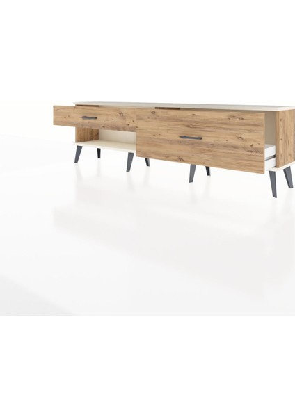 Arges Tv Ünitesi 2 Çekmeceli 176X30X51 Çam-Aytaşı/çam modelleri