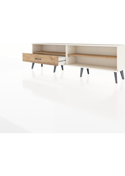 Arges Tv Ünitesi 2 Raflı Tek Çekmeceli 176X30X51 Aytaşı-Çam/çam modelleri