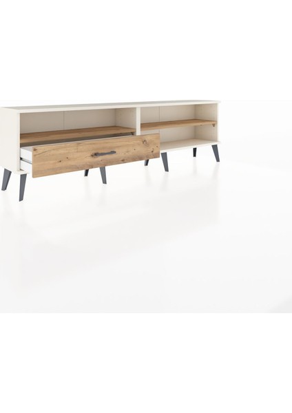 Arges Tv Ünitesi 2 Raflı Tek Çekmeceli 176X30X51 Aytaşı-Çam/çam indirimleri