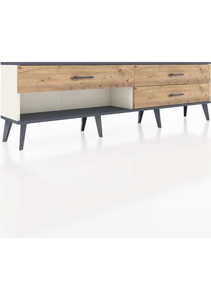 Arges Tv Ünitesi 3 Çekmeceli 176X30X51 Aytaşı-Antrasit/çam fiyatları