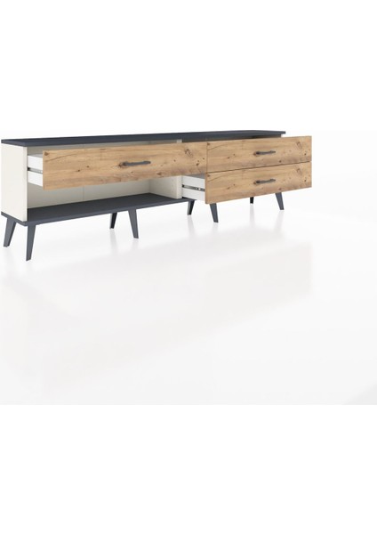 Arges Tv Ünitesi 3 Çekmeceli 176X30X51 Aytaşı-Antrasit/çam indirimleri