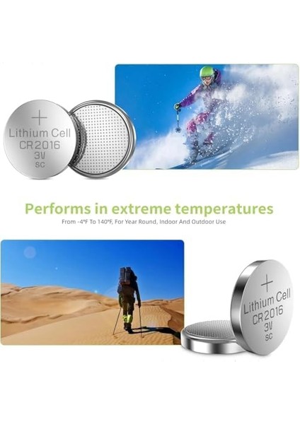 CR2016 Pil 10'lu Paket Lityum Düğme Pil 3V 2016 modelleri