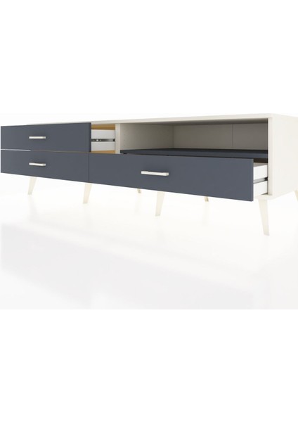Kronos Tv Ünitesi Tek Raflı 3 Çekmeceli 176X59X51 Aytaşı-Antrasit/antrasit fırsatları