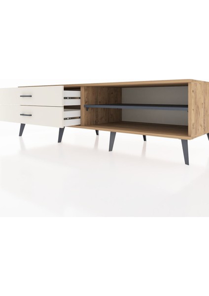 Kronos Tv Ünitesi Tek Raflı 2 Çekmeceli 176X59X51 Çam-Antrasit/aytaşı fırsatları