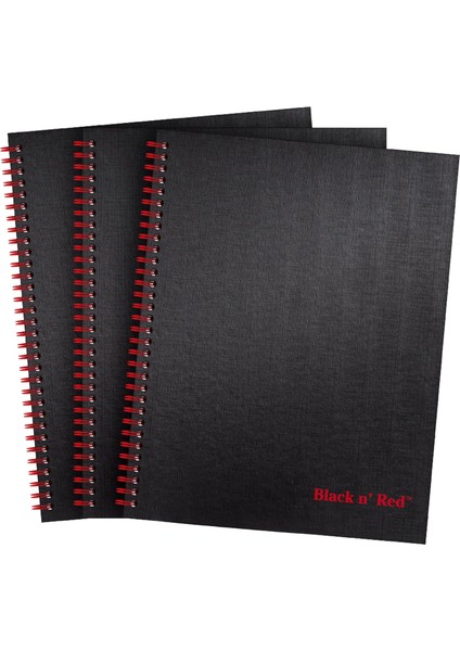 N' Red Dizüstü Bilgisayar, Sert Kapaklı, Premium Optik Kağıt, Scribzee Uygulaması Uyumlu, Çevre Dostu, Dayanıklı Spiral Cilt, 28 cm x 20 Cm, 70 Çift Taraflı Çizgili Sayfa, 3'lü Paket (400123488)