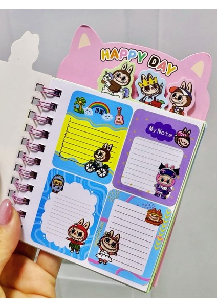 Labubu Ayraçlı Stickerlı Not Defteri Tekli modelleri