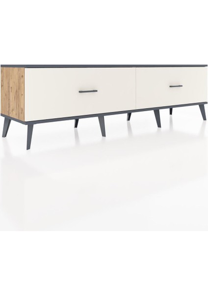 Hyperion Tv Ünitesi 2 Çekmeceli 176X44X51 Çam-Antrasit/aytaşı fiyatları