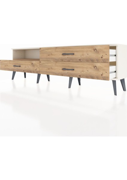 Arges Tv Ünitesi Tek Raflı 3 Çekmeceli 176X30X51 Aytaşı-Çam/çam fırsatları