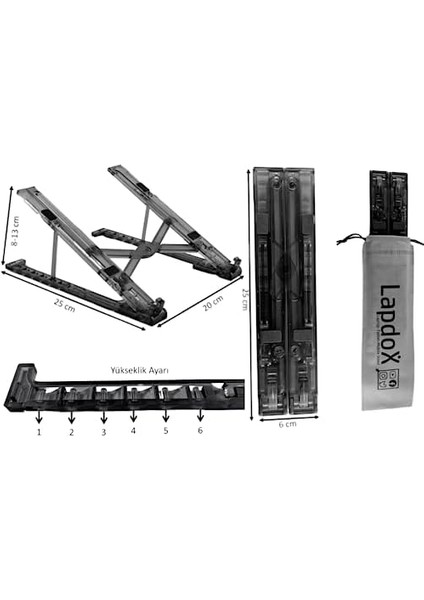 Lapdox Taşınabilir Bilgisayar, Tablet ve Telefon Standı modelleri