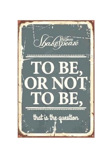 Kuşe Kağıt Duvar Posteri To Be Or Not To Be Retro DRTR0041 fiyatları