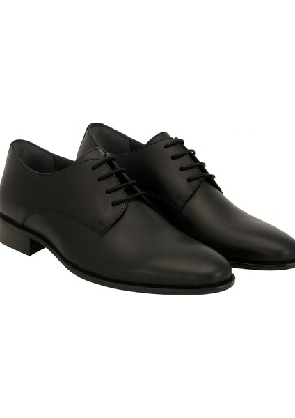 Alfa %100 Deri Damatlık Erkek Ayakkabı 7 cm Gizli Topuklu Boy Uzatan (Rugan/mat)