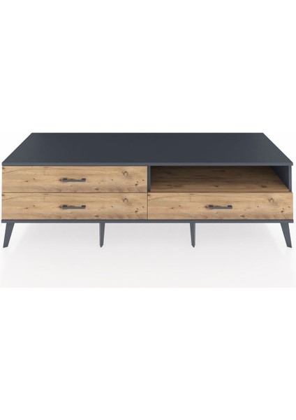 Kronos Tv Ünitesi Tek Raflı 3 Çekmeceli 176X59X51 Antrasit-Çam/çam