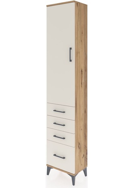 Arges Dolap 3 Raflı 4 Çekmeceli Tek Kapaklı 44X30X221 Çam-Aytaşı modelleri