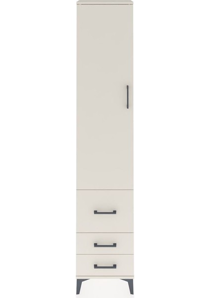 Arges Dolap 4 Raflı 3 Çekmeceli Tek Kapaklı 44X30X221 Aytaşı-Aytaşı