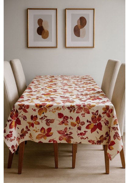 Sonbahar Yaprakları Desenli Yemek Masası Örtüsü