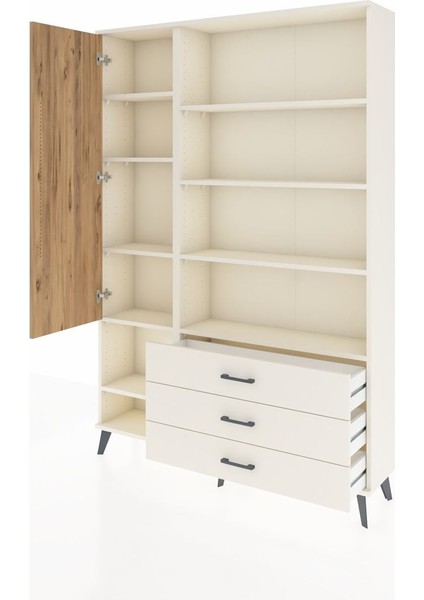 Arges Dolap 9 Raflı 3 Çekmeceli Tek Kapaklı 132X30X195 Aytaşı-Çam/aytaşı modelleri