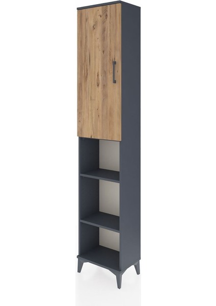 Arges Dolap 5 Raflı Tek Kapaklı 44X30X221 Antrasit-Çam modelleri