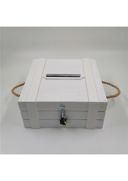 Beyaz Düğün Takı Kutusu 27X27CM 14CM Yükseklik fırsatları