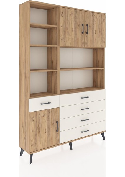 Arges Dolap 9 Raflı 5 Çekmeceli 3 Kapaklı 132X30X195 Çam-Çam/aytaşı fiyatları