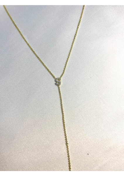 Altın Kaplama Zirkon Taşlı S Harf Çelik Y Kolye fiyatları