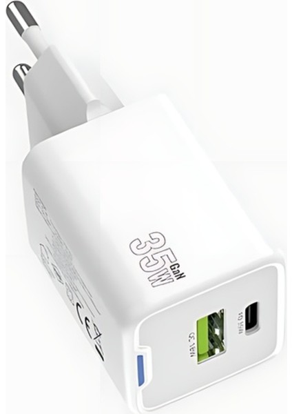 AC_99 1 Pd + 1 USB Girişli 35W Gan Premium Hızlı Şarj Aleti