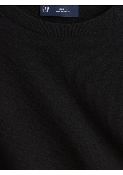 Kadın Siyah Cashsoft Stretch Baby T-Shirt fırsatları