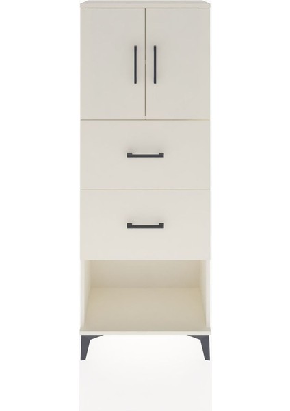 Arges Dolap 2 Raflı 2 Çekmeceli 2 Kapaklı 60X30X163 Aytaşı-Aytaşı