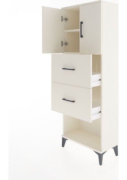 Arges Dolap 2 Raflı 2 Çekmeceli 2 Kapaklı 60X30X163 Aytaşı-Aytaşı fırsatları