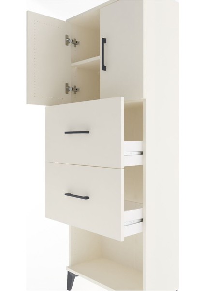 Arges Dolap 2 Raflı 2 Çekmeceli 2 Kapaklı 60X30X163 Aytaşı-Aytaşı indirimleri