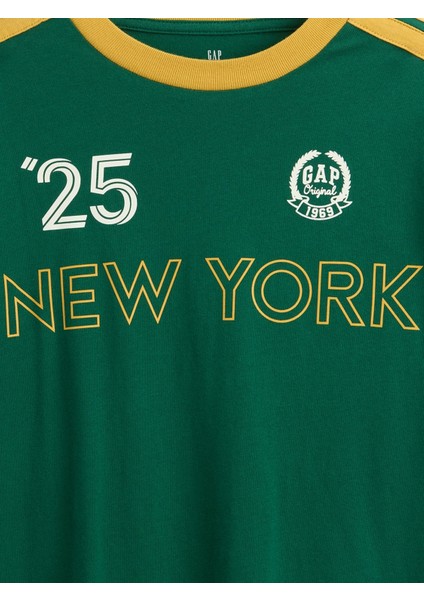 Erkek Çocuk Yeşil Soccer Jersey Gap Logo T-Shirt modelleri