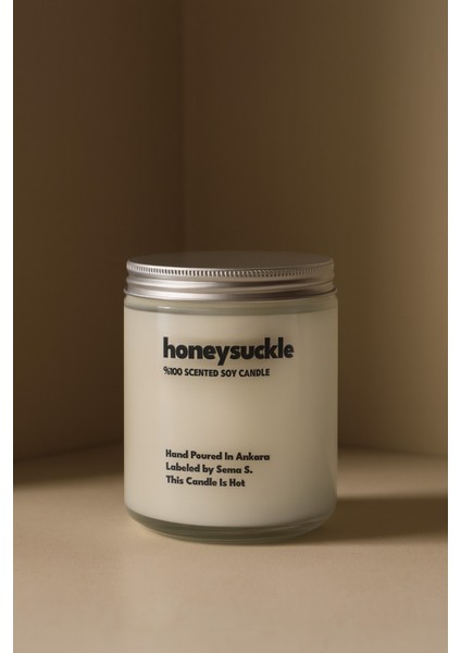 : Honeysuckle : Cam Kavanozda Kokulu %100 Soya Mum (Hanımeli, Incir, Gül, Lavanta) fiyatları